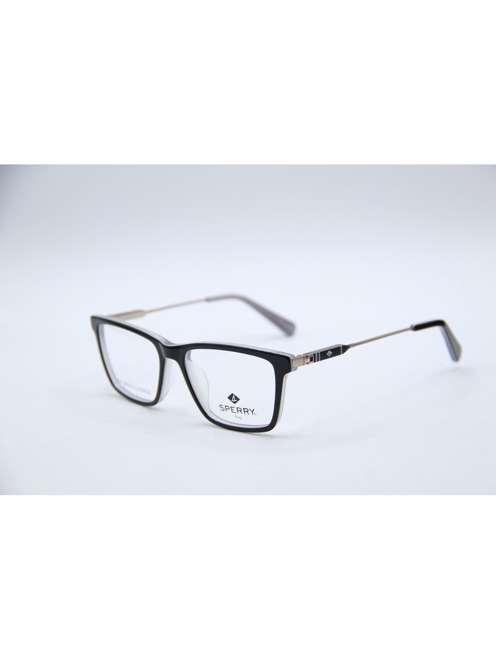 Sperry Dover C01 Black Gray Silver Authentic Frames Eyeglasses 47-14